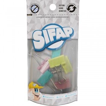 Binder clips color n1 x 6u (doypack)