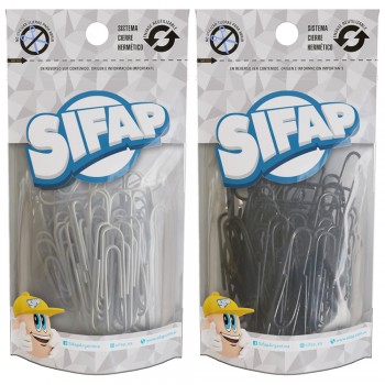 Clips forrado n6 x 50 u. (doypack) black & white