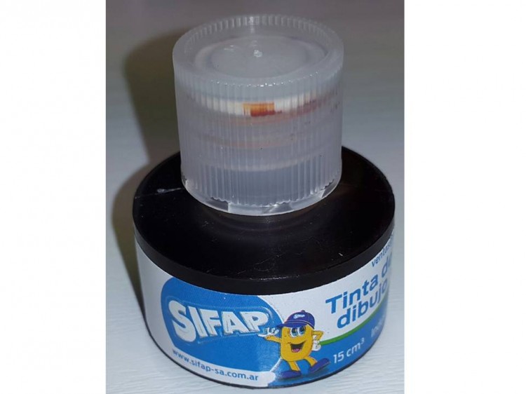 Tinta de dibujo color bermellon de 15cc