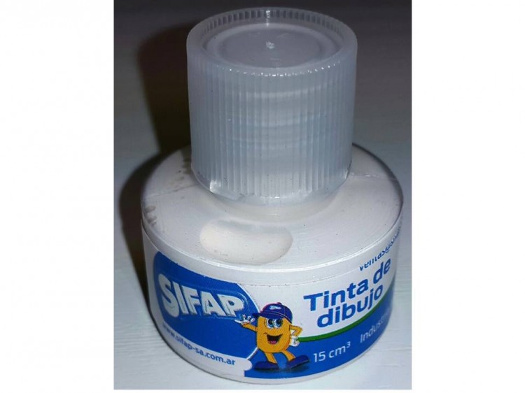 Tinta de dibujo color blanco de 15cc